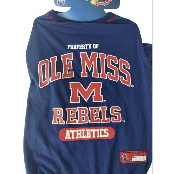 University of Mississippi Ole Miss Rebels Team Tee TShirt Pets First Large Sport - Picture 2 of 8